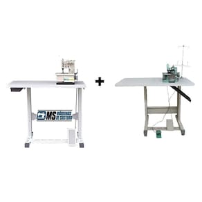 Galoneira 3 Agulha+Overlock Semi Industriais + Bancadas