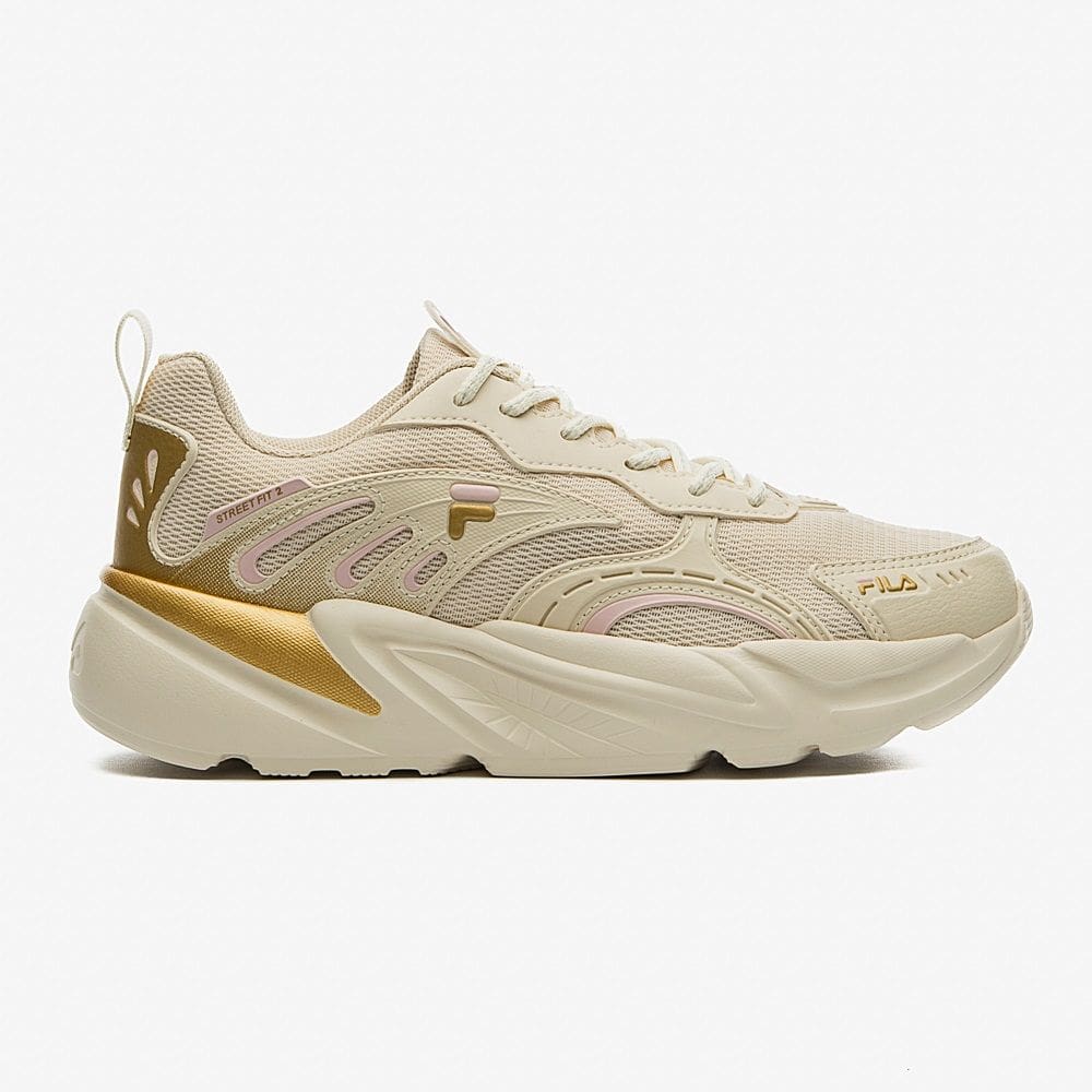Tênis Fila Street Fit 2 Bege/Dourado - Feminino