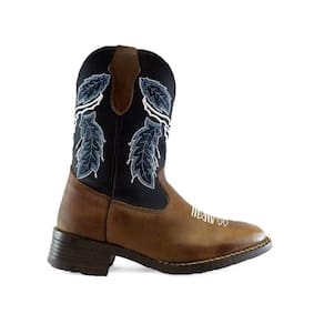 Bota Texana Infantil Cano Alto Country Confortável Casual Caracu