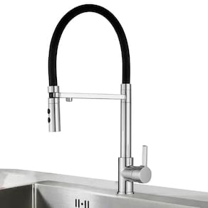 Torneira de Cozinha Monocomando Flexível com Suporte para Filtro e Jato Ducha