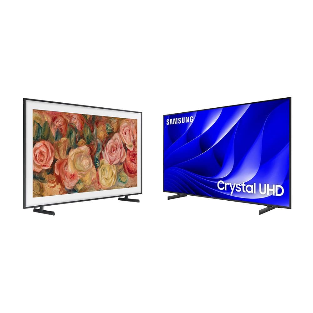 Smart Big TV 75" Crystal UHD 4K 75DU8000 2024 + Smart TV 32” QLED The Frame 32LS03C