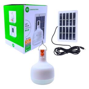 Lâmpada Solar de Emergência 38W  com Bateria 4000mAh Recarregável Via Luz Solar Gancho Embutido para Manuseio