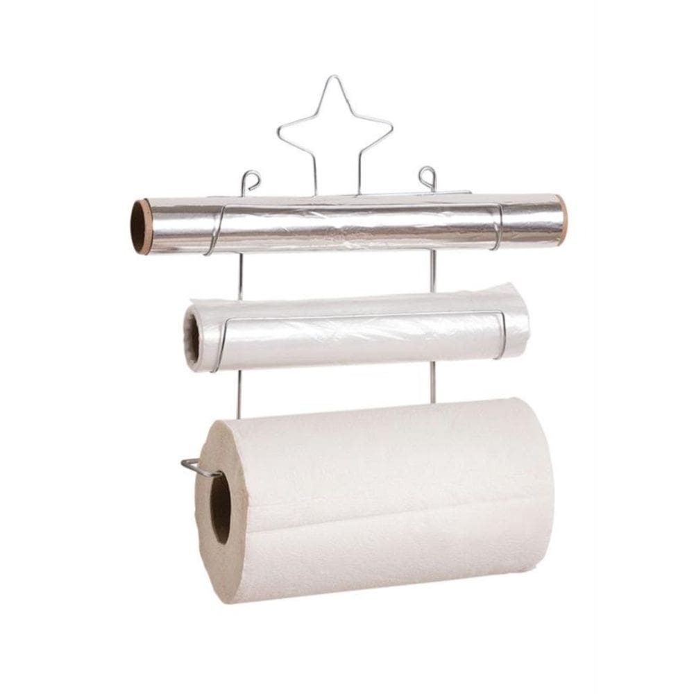 Porta Rolo Suporte Papel Aluminio Cozinha Pratica Compacto