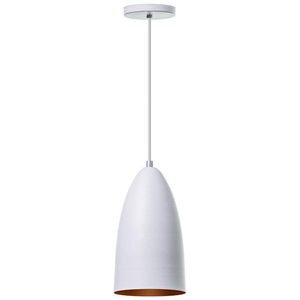 Kit 3 Lustre Pendente Bala M Branco Alumínio Decoração