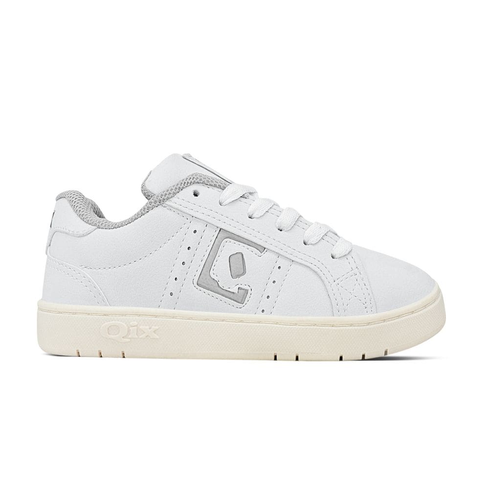 Tênis Qix Infantil Sintético Combat Retrô | Branco Cinza