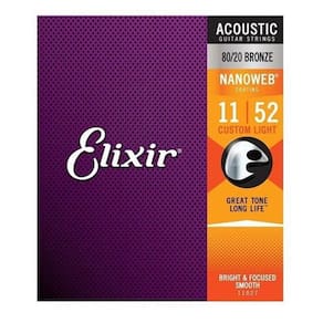 Encordoamento Para Violão Elixir .011 Bronze Nanoweb 11027