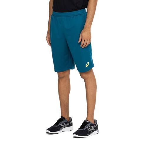Bermuda Masculina ASICS Malha Recorte Lateral - Azul Petróleo - M