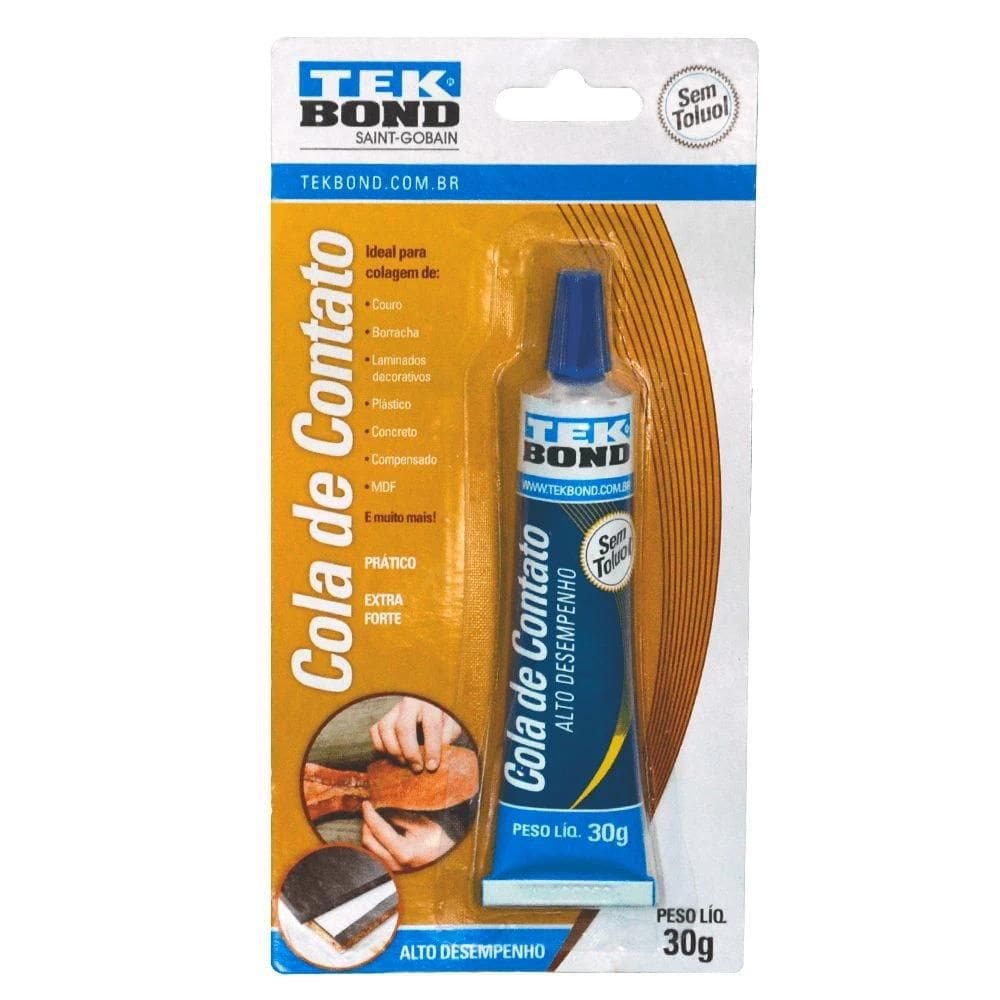 Cola De Contato 30G Tek Bond Neoprene Alta Resistência