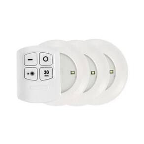 Kit 3 Luminárias Controle Remoto Led Spot Sem Fio Fácil