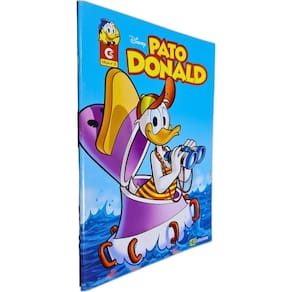 Quadrinhos HQ Gibi Graphic Novel Formatinho 13,50x19 cm Lombada com Grampos Pato Donald nº 35 Culturama