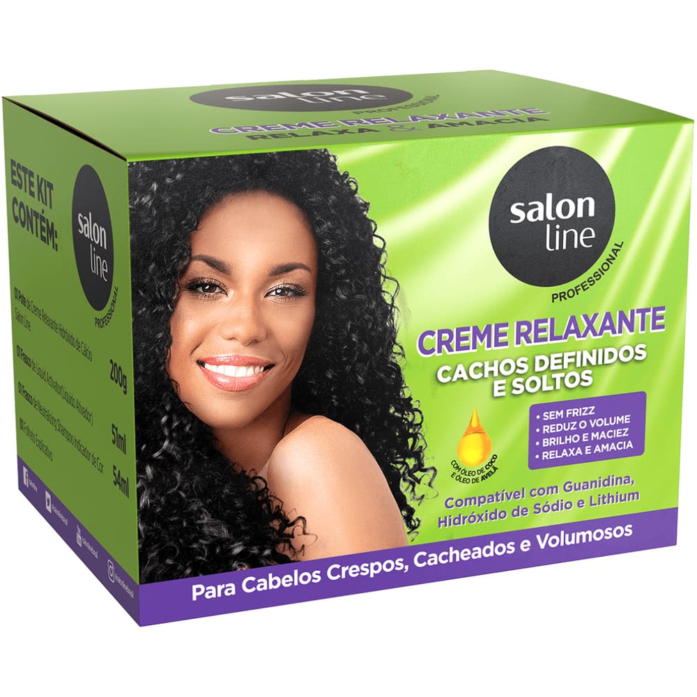 Creme Relaxante Salon Line Cachos Definidos e Soltos