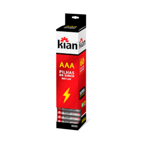 Pilha Palito AAA Zinco com 4 14247 Kian