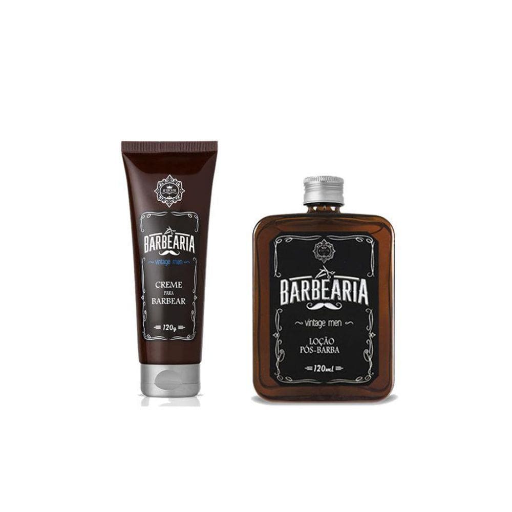 Hobety Kit Vintage Men Loção Pós Barba E Creme Barbear