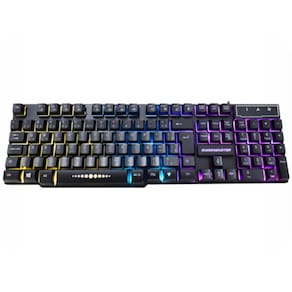 Teclado Gamer Semi Mecânico Led Usb Abnt2 KM-52 RGB