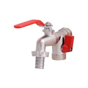 Torneira para Máquinas de Lavar Mangueiras Tanques Jardim Quintal 1/2" 3/4" com Registro Liga de Zinco Fertak