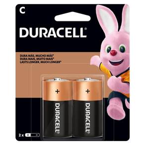 Pilha Média Alcalina C com 2 Unidades Duracell