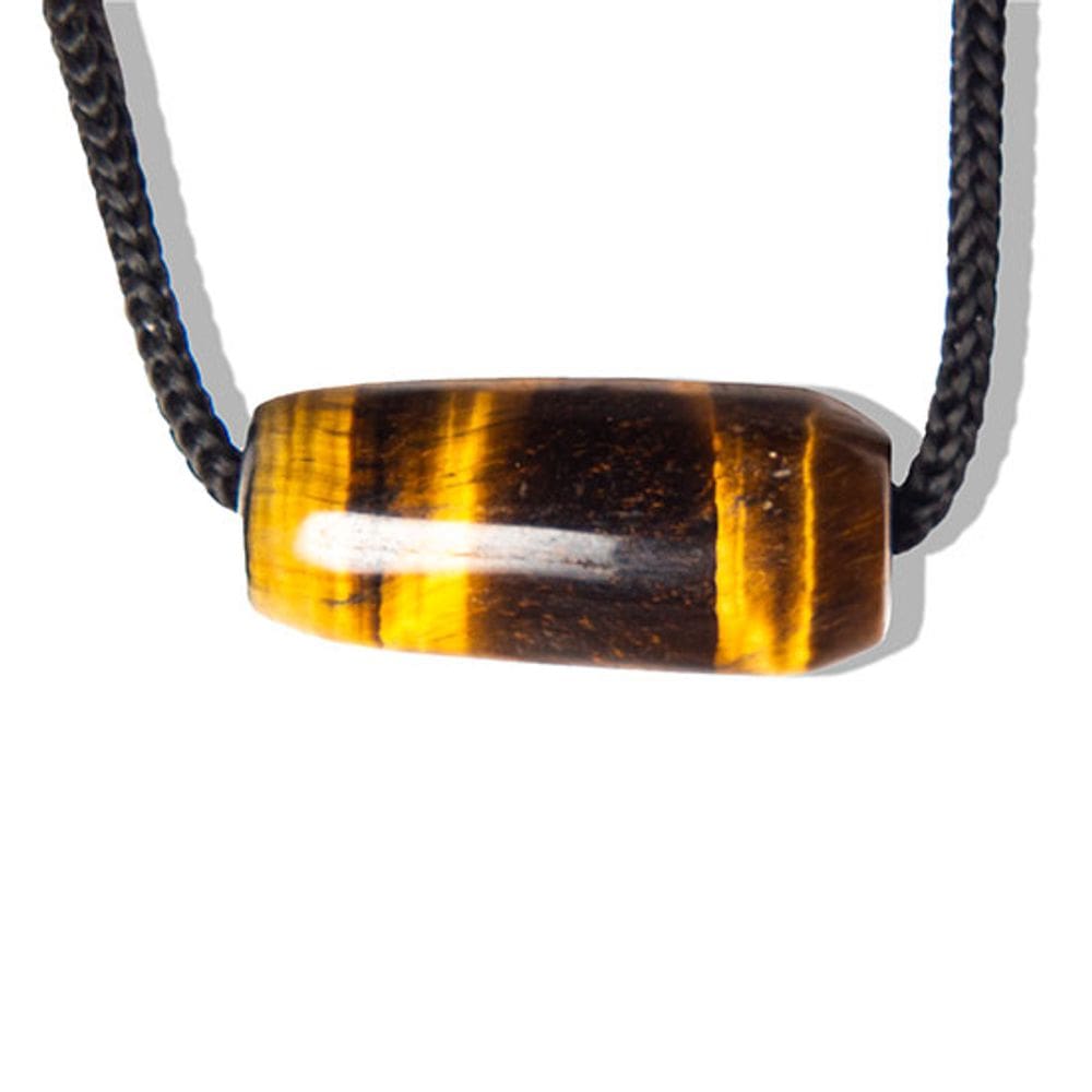 Barril Furado Longitudinal Pedra Olho de Tigre 30mm Tipo B