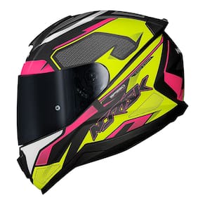 Capacete Norisk Razor Speed Max Preto Rosa e Amarelo Fosco