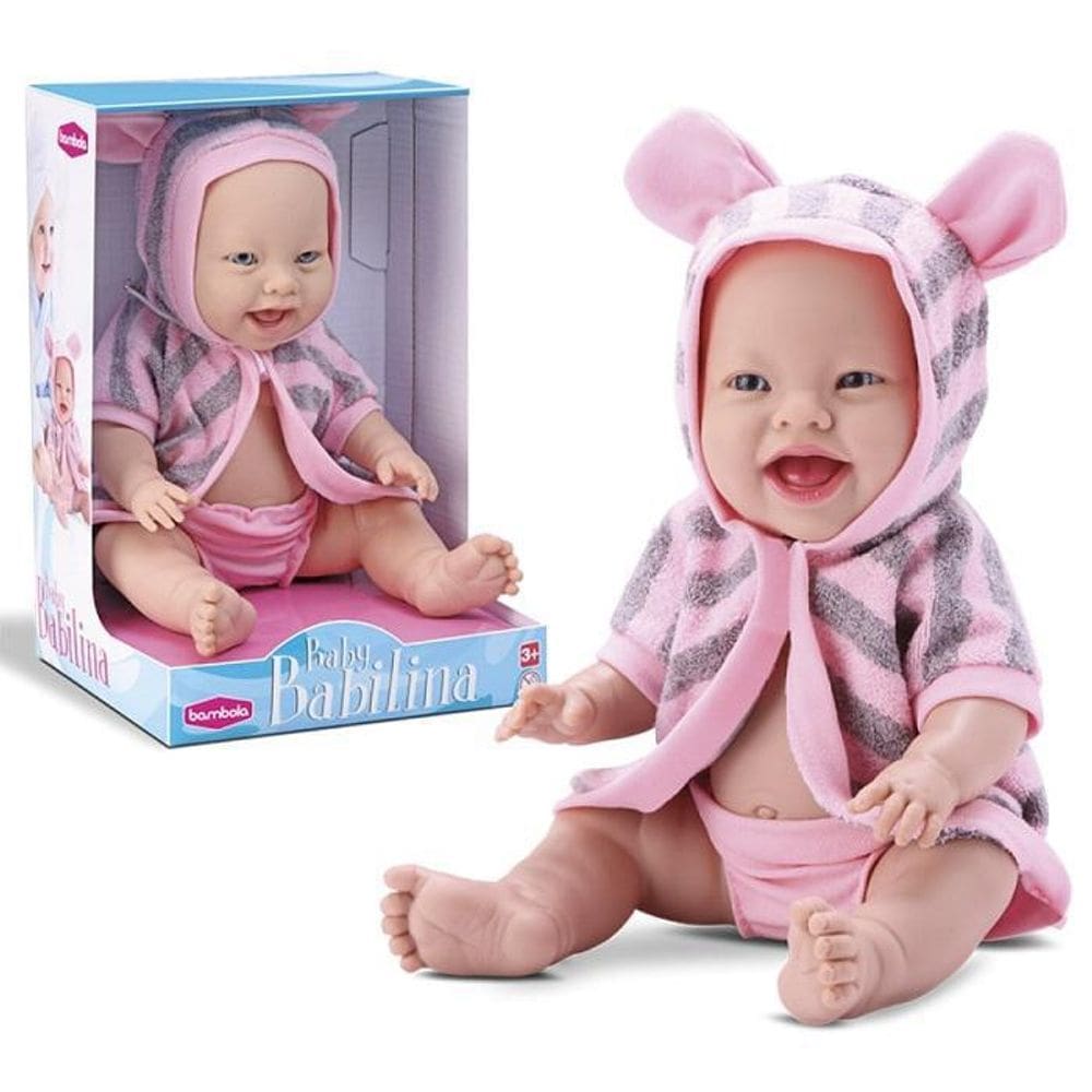 Boneca Baby Babilina Banho 23 Cm C/ Manta - 138751