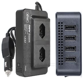 Inversor 12V Para 110V 300W Conversor Tensão E Usb 4 Portas