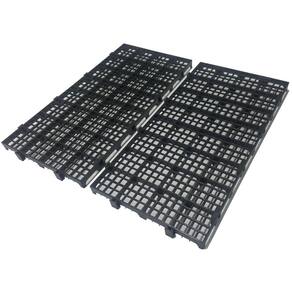 Kit 8 Pisos Plástico Preto Estrado Pallet Palete 50X25Cm