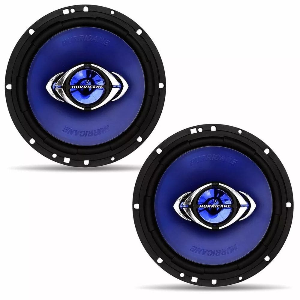 Falantes Quadriaxial Hurricane CM6 6 130W RMS Preto/Azul
