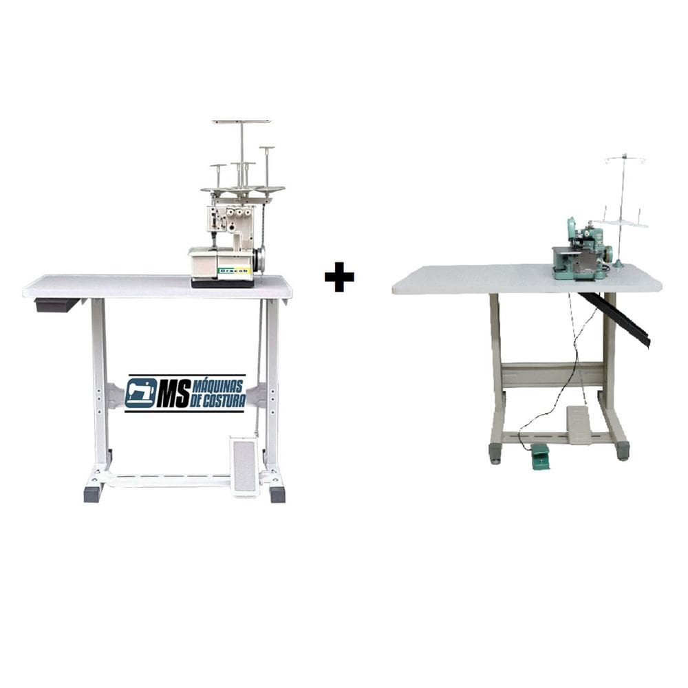 Máquina De CosturaSEMI Industrial Bracob Bc26003 Branca 110v