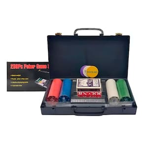 Jogo Poker Profissional Texas Hold`em Com 200 Fichas Numeradas 2 Baralhos Botões Dealer Maleta