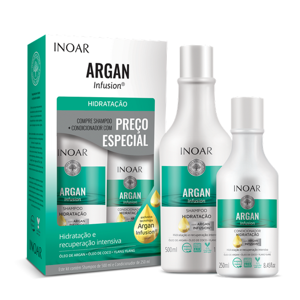 Inoar Argan Infusion - Kit Hidratação 750ml