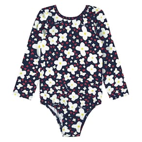 Maiô Bebê e Infantil Proteção UV Flores Marinho Up Baby