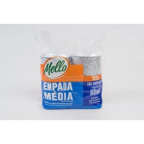 Forma De Aluminio Empada Media 80 Ml. C/6X100 Un. (Mello)