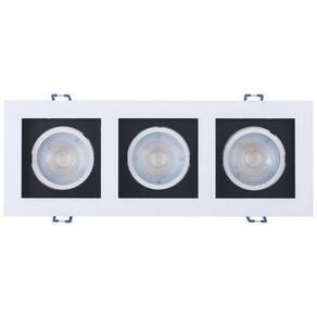 Spot Led Frame Embutir Quadrado Recuado 3000K Luz Quente Tri