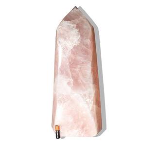 Ponta Quartzo Rosa Lapidada Pedra Natural 15Kg 44cm Tipo A
