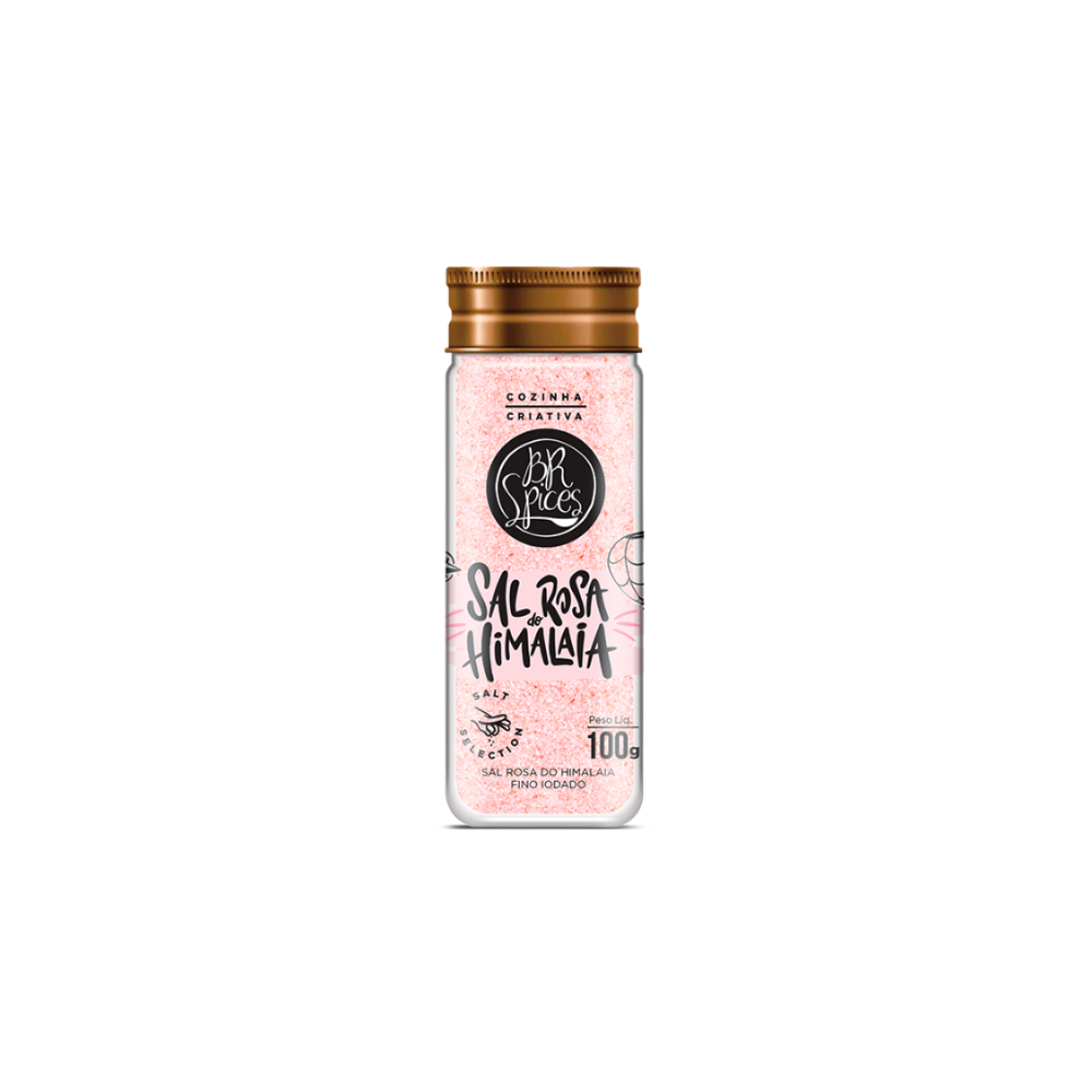 Sal Rosa Do Himalaia Fino BR Spices Vidro 100G