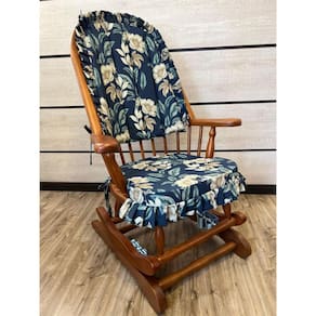 Cadeira De Balanço Florescer Azul 1,18/40 X 64 X 50 - Móveis De Gramado