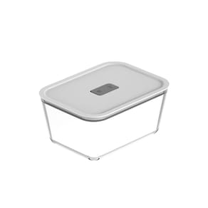 Pote Hermético de Vidro Borossilicato Fresh Lock Branco 2,4L - Ou