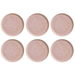 Conjunto de Pratos Rasos 06 Peças Linhas Litchi Porto Brasil
