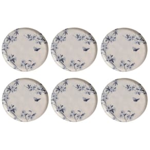 Conjunto de Pratos Rasos 06 Peças Bio Hallerbos Porto Brasil