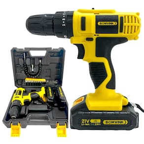 Parafusadeira Furadeira Impacto Torque 28 Nm 2 Baterias de 21V Recarregável Bivolt Veloz Potente