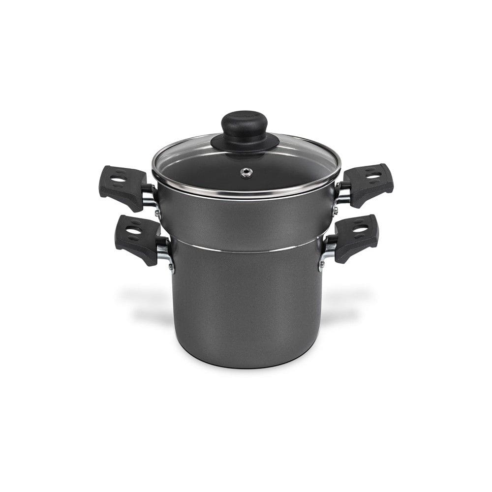 Cozi Vapor Cuscuzeira Grafite 14 cm 1,2 L em Alumínio com Revestimento Antiaderente Multiflon