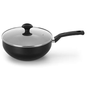 Frigideira Wok Amora Preto Matte 28 cm 4,3 L em Alumínio com Revestimento Interno Antiaderente Multiflon