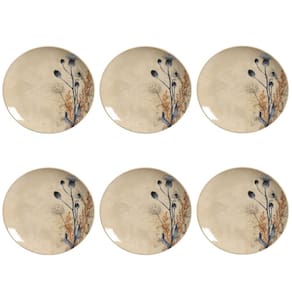 Conjunto de Pratos Rasos 06 Peças Coup Bloemen Porto Brasil
