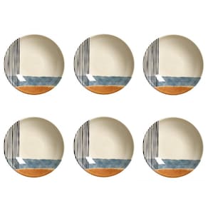 Conjunto de Pratos Fundos 06 Peças Coup Abstrata Porto Brasil