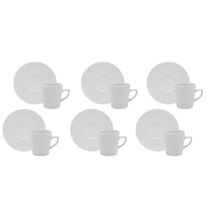 Conjunto de Xícara de Café com Pires 06 Peças Aspen Schmidt
