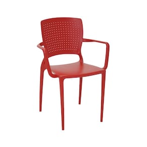 Cadeira Safira com Braço Vermelha Tramontina 92049/040
