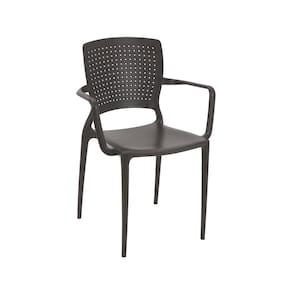 Cadeira Safira com Braço Marrom Tramontina 92049/109