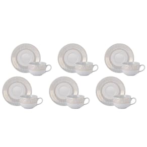 Conjunto de Xícara de Café com Pires 06 Peças Golden Oak Schmidt