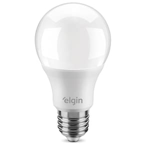 Lâmpada Led 12w Elgin Bulbo E27 Residencial Bivolt 1.050lm Branco Frio 6500K Luz Branca