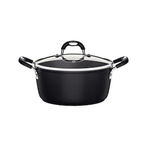 Caçarola Mônaco Induction Preta 22 cm 3,5 L em Alumínio com Revestimento Interno Antiaderente e Alças em Silicone Tramontina 28705/022