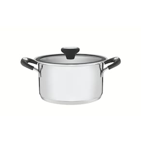 Caçarola Solar Silicone Funda 24 cm 6,1 L em Aço Inox Fundo Triplo com Tampa e Alças em Silicone Tramontina 62124/243